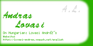 andras lovasi business card